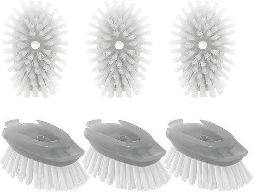 Miniatura 8 de Repuesto de cepillo dispensador de jabón, paquete de 8 cabezales de repuesto para cepillos de platos para cepillo de platos dispensador de jabón de