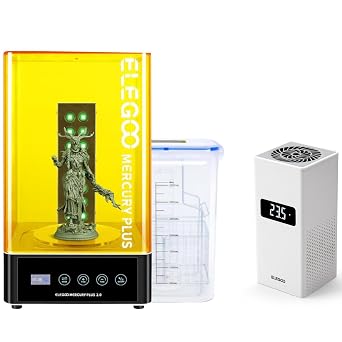 ELEGOO Mercury Plus 2.0 Wash and Cure Station and ELEGOO Mini Heater for Resin 3D Printer