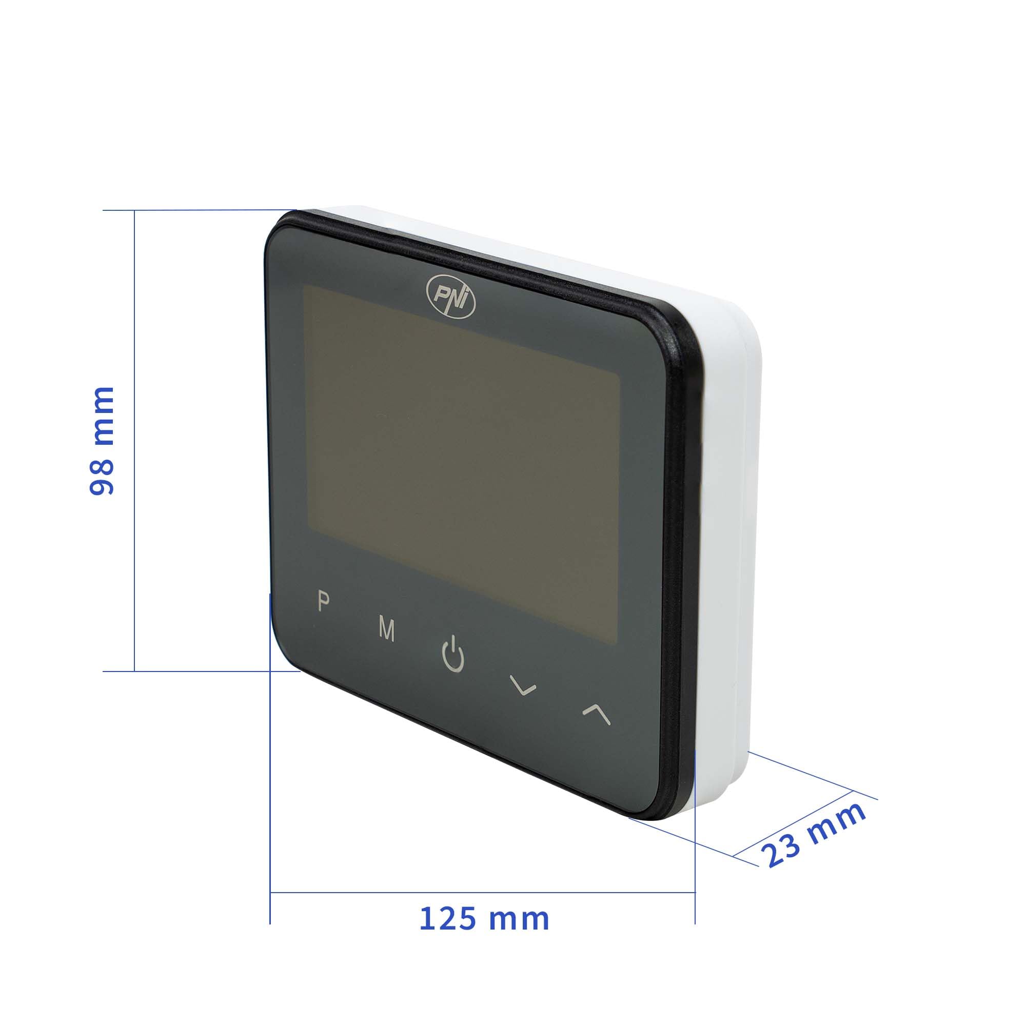 PNI CT40 PRO Termostato senza fili, con WiFi, per sistemi di riscaldamento, 4 programmi giornalieri, manuale, modalità economica, controllo tramite Tuya Smart, ABS, bianco