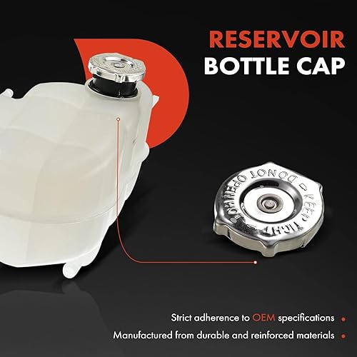 Miniatura 4 de A-Premium Tanque de depósito de recuperación de desbordamiento de refrigerante presurizado con tapa y tubo para DOHC, 6Cyl 3.5L 3.6L Compatible con