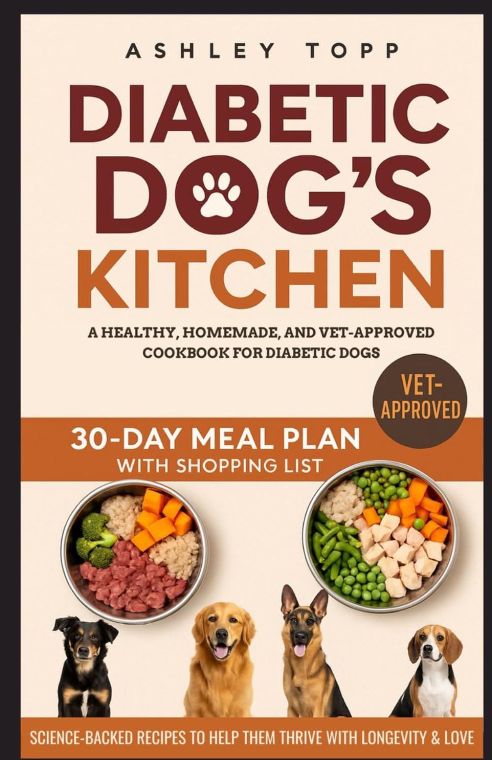 The Diabetic Dog Kitchen: A Healthy, Homemade, and Vet-Approved Cookbook for Diabetic Dogs | Science-Backed Recipes to Help Them Thrive with Longevity