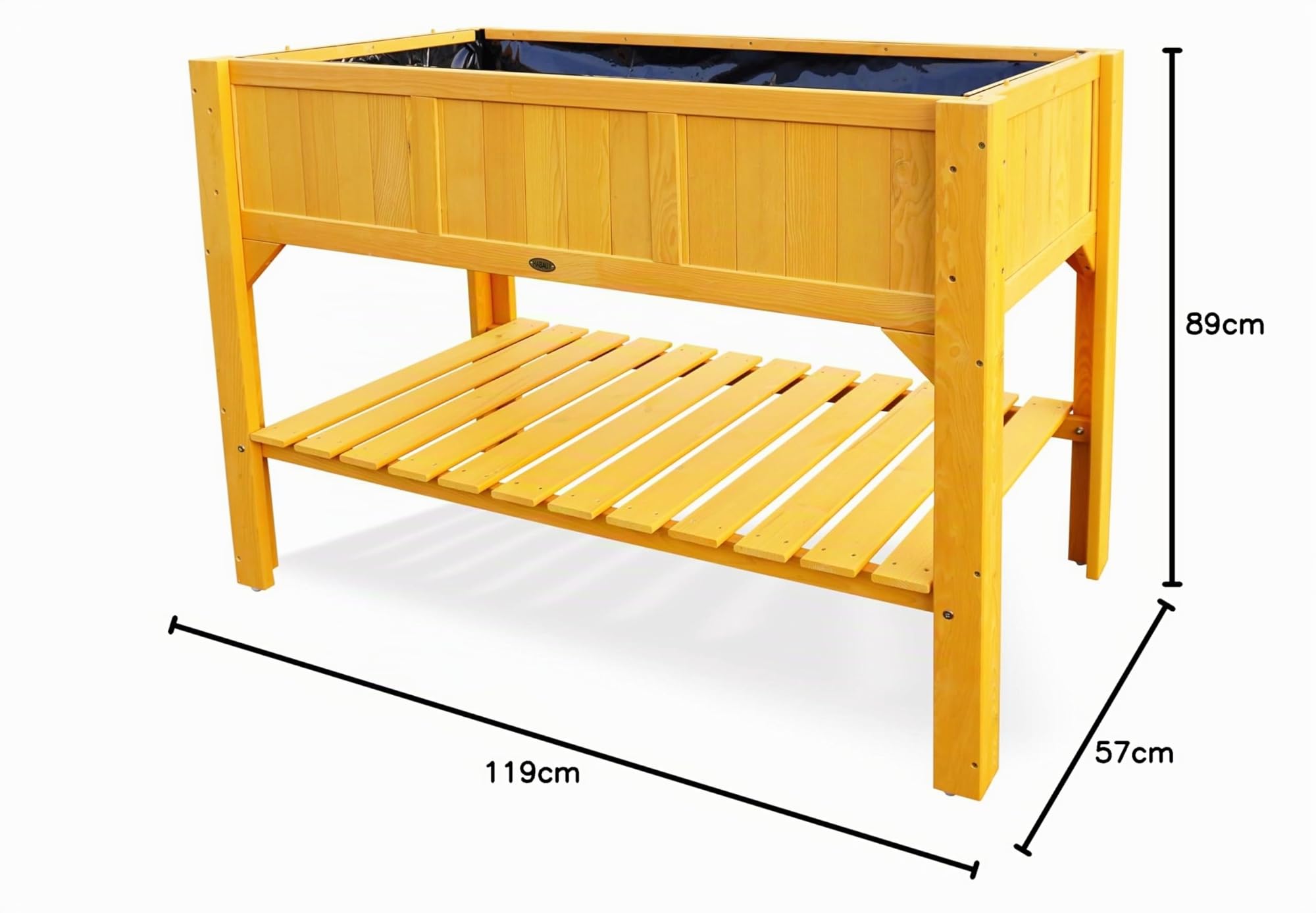 HABAU 2854 Jardinière surélevée avec étage inférieur de Stockage