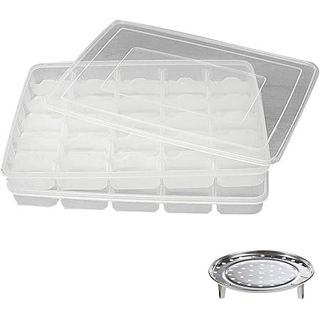 Amazon 収納ボックス ストレージボックス ギョーザケース 餃子収納 冷蔵庫 収納ケース ポータブル 冷凍餃子 家庭用 冷蔵庫用 キッチン収納 フレッシュ ツール 大容量 蓋付き ギョウザ 30個入れ 保存容器 家庭 業務用 保存容器 キャニスター オンライン通販