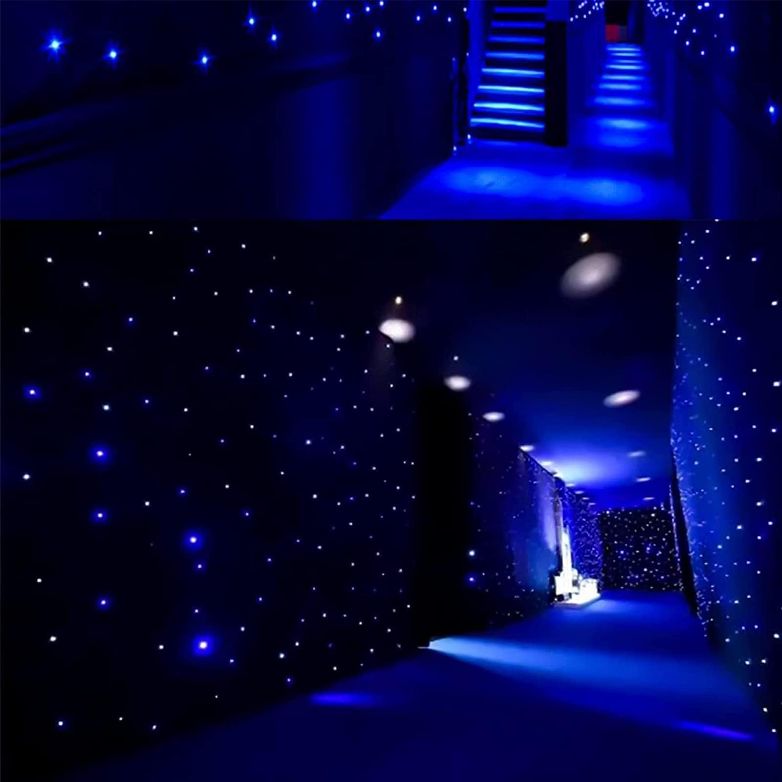 LED Tło Sceniczne, Składane Tło Fotograficzne Gwiaździste Niebo | Tło Kurtyny Światła Gwiazd, ze Sterowaniem, Jasne Diody LED, Łatwa Obsługa, na Ślub DJ Zespół Klub Scena(3*7m)