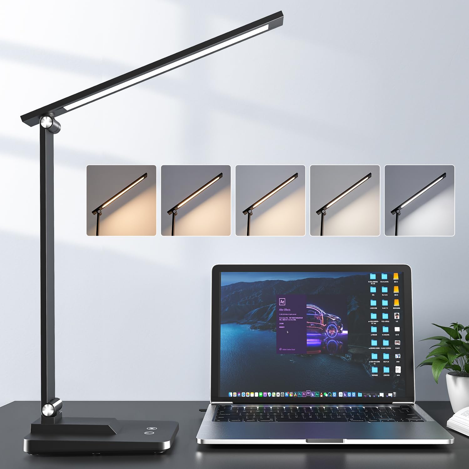 Status Palma Desk Lamp Flexible Desk Light Silver Desk Lamp Study