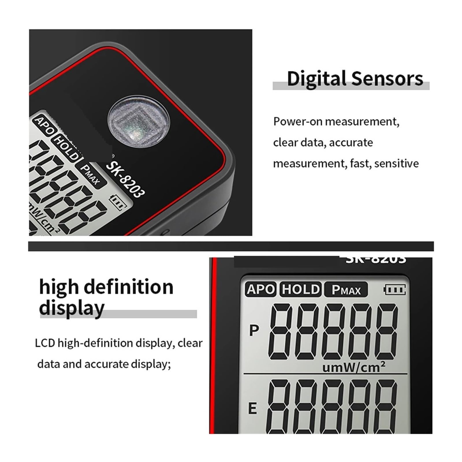 Spektralphotometer, Hohes Ultraviolett-Beleuchtungsmessgerät, Tragbares Beleuchtungsmessgerät, Tragbares Beleuchtungstestmessgerät, LCD-Display Mit Datenspeicherung