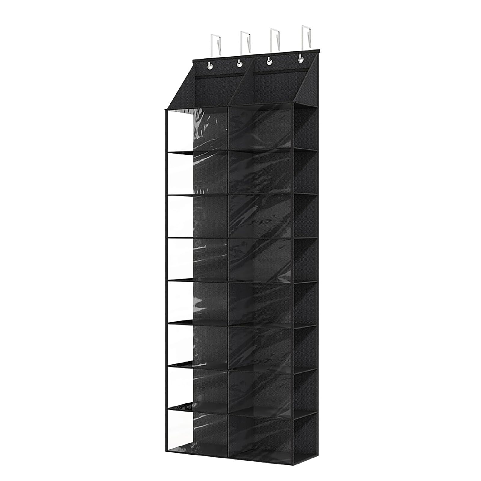 Organiseur de lit textile 164 cm noir avec poignées robustes pour ranger les couvertures