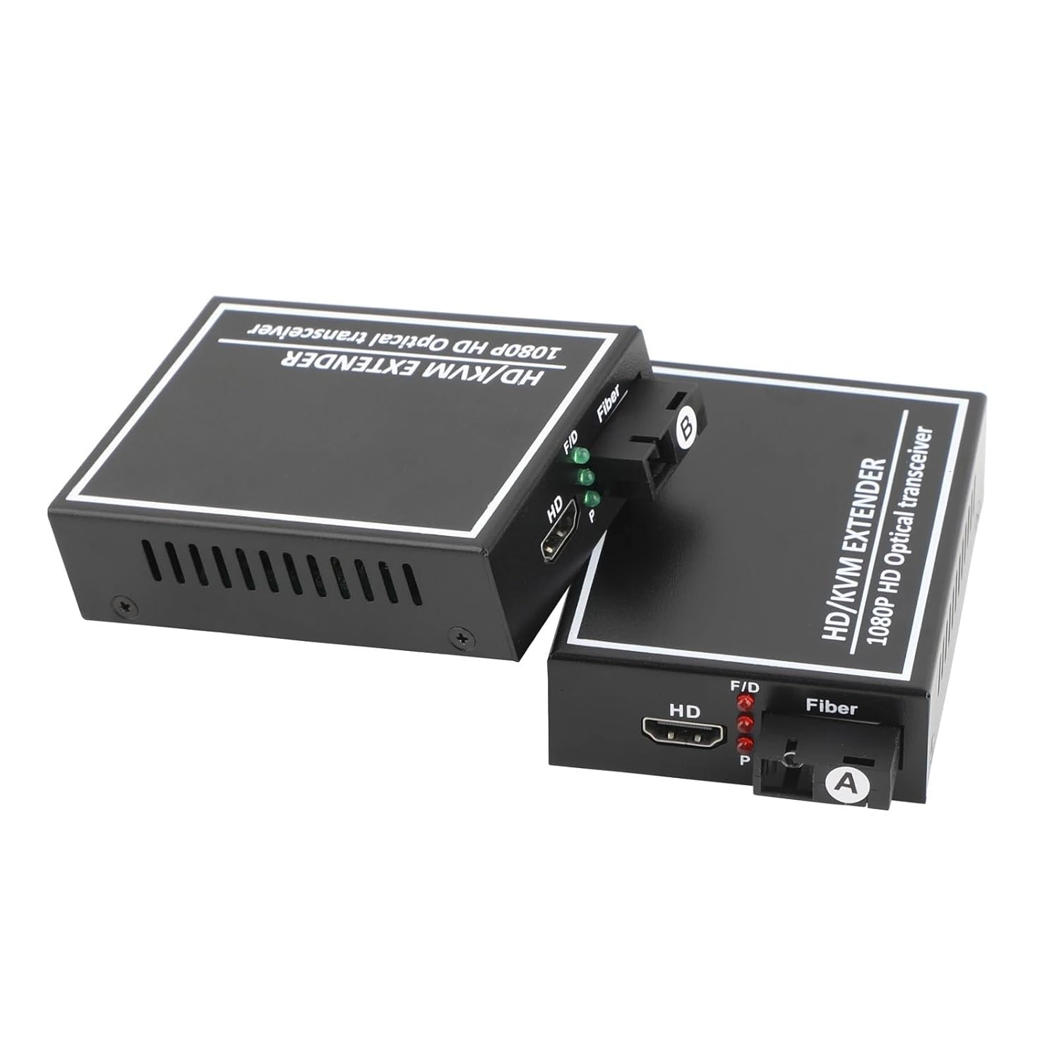 1PCS Mini 1080P HDMI KVM Optical Transceiver SC/FC Audio/Video Converter Support USB Mouse/Keyboard with US/EU Adapter(FC US)