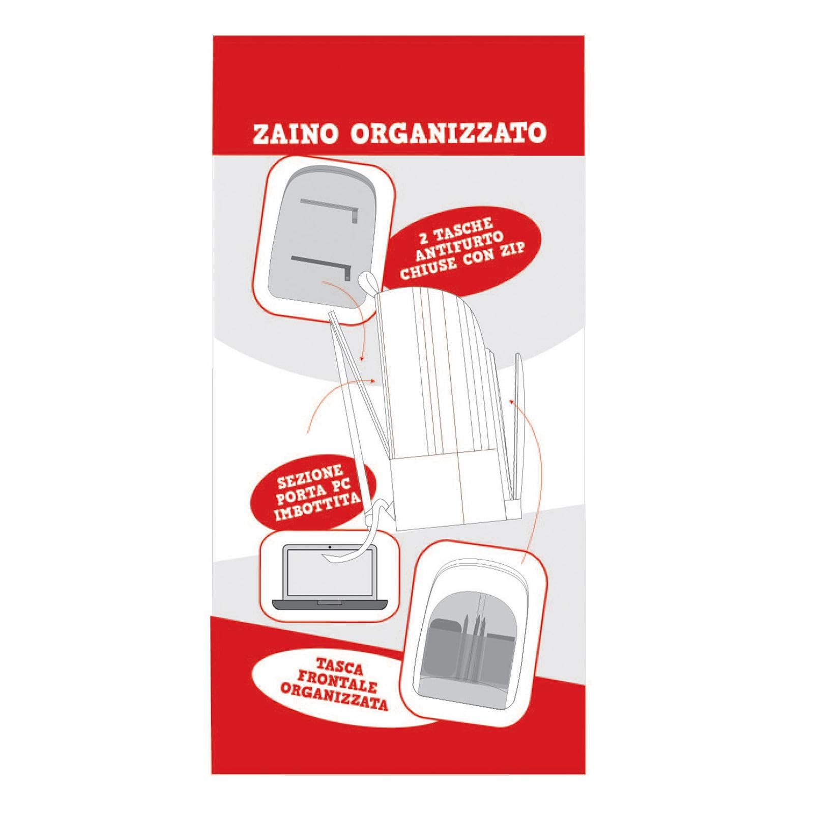 ONE PIECE - Zaino Scuola Ufficiale One Piece, con 2 Ampi Spazi Centrali, Capiente Tasca Frontale, Spallacci Regolabili e Imbottiti, Retro e Fondo Termoformati, 32x43Hx23cm
