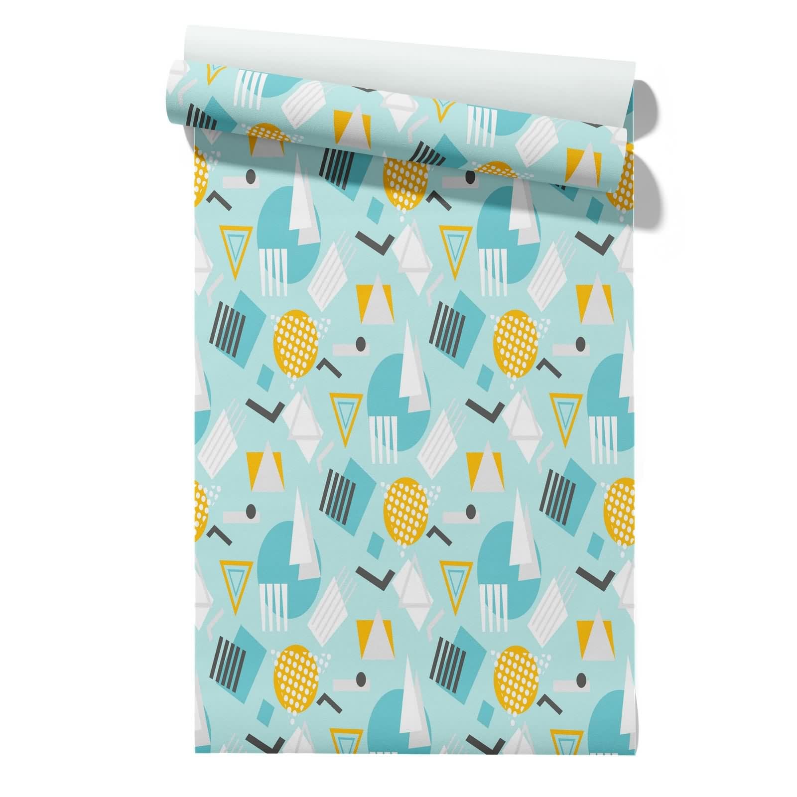 CEVAN Floral Self Adhesive Wallpaper Roll Shower Covering Panels Geometric Art Elegant and Refreshing 45x500cm