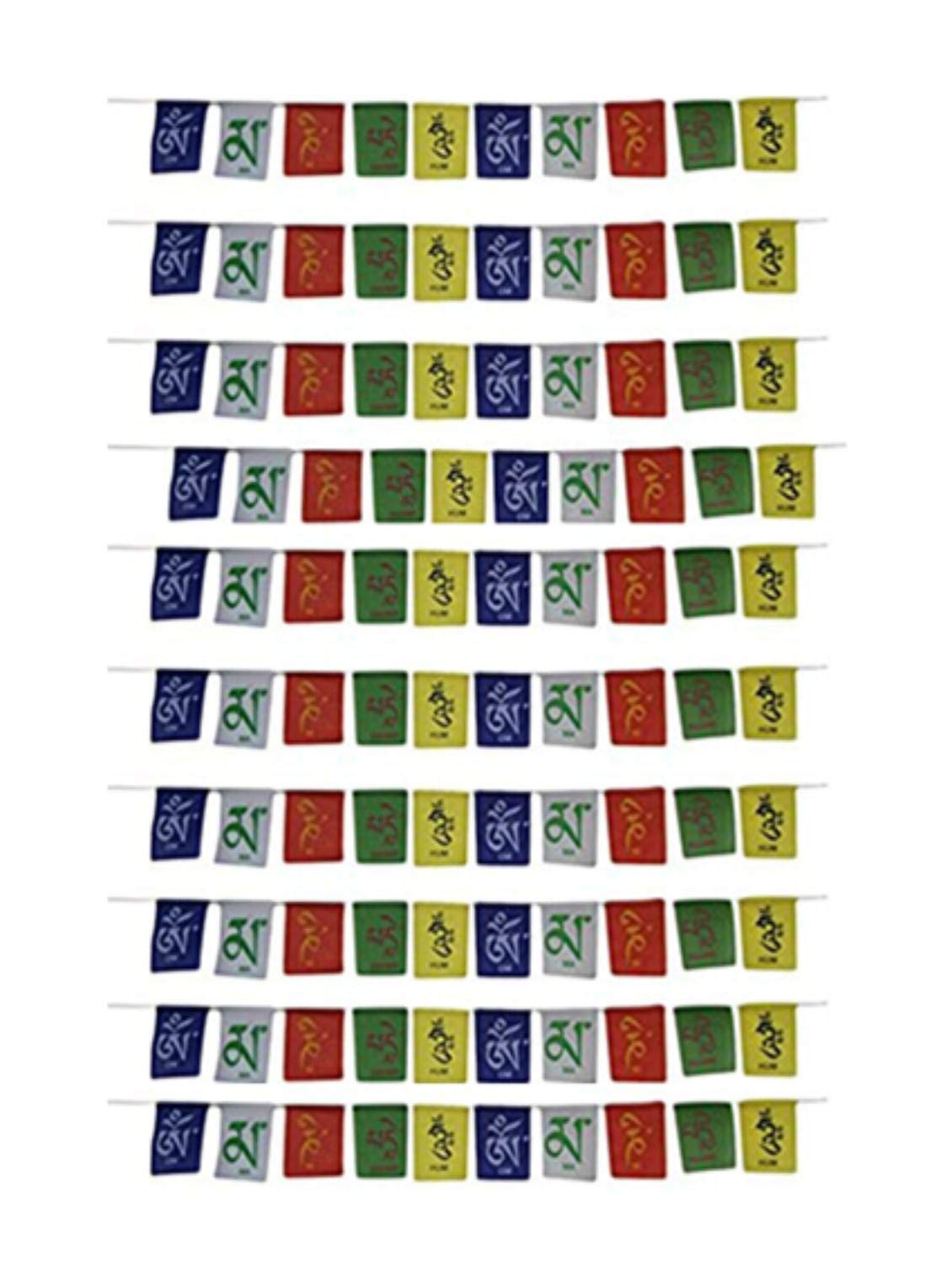 VOILA Hanging Tibetan Buddhist Prayer Cotton Flags for Car Motorbike and Home - Pack of 10-image-34