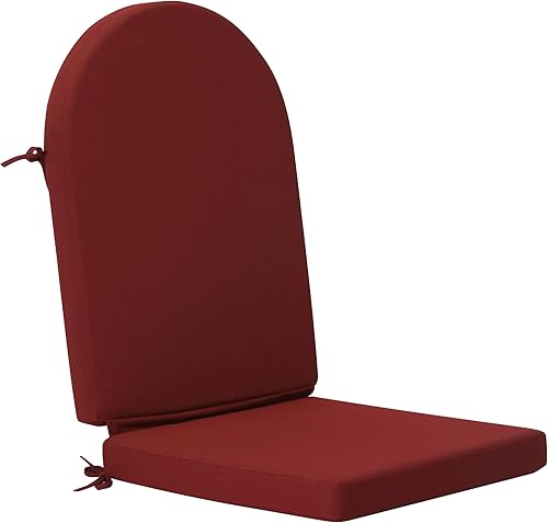 WestinTrends Adirondack - Cojín para silla mecedora, resistente a la intemperie, con respaldo alto, color rojo