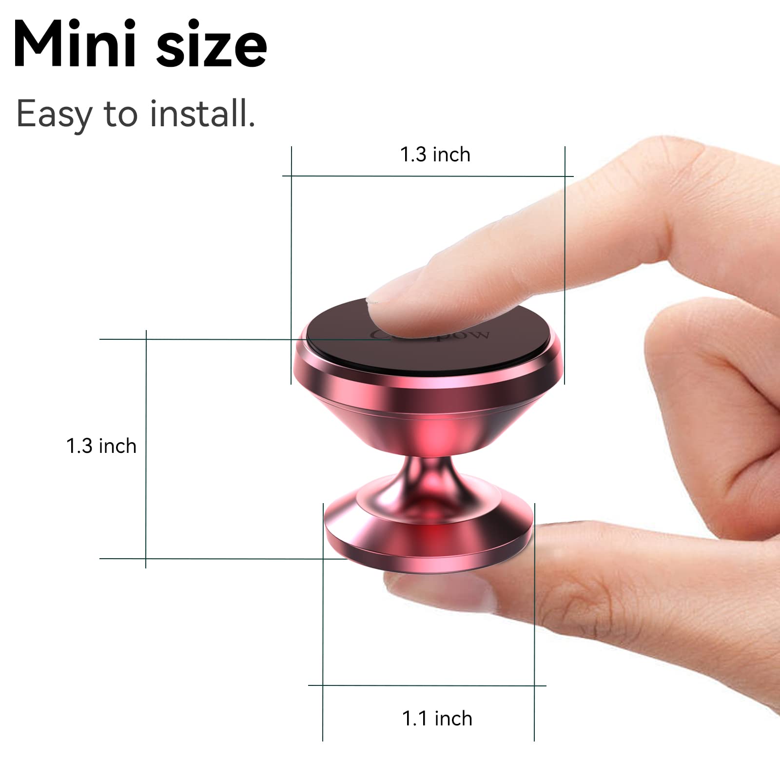 【Paquete de 2】 Soporte magnético para teléfono para coche, [imán fuerte] Soporte magnético para teléfono para coche [4 placas de metal] Soporte magnético para iPhone para teléfono celular [rotación de