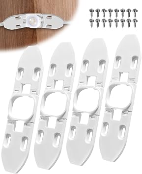 Gable Light Clips Fit for Govee H706,Gable Mounting Brackets with Cable Management, Screw-Mounted Clips for Permanent Outdoor Lights, Compatible with Govee H706 Series 4-Pack White