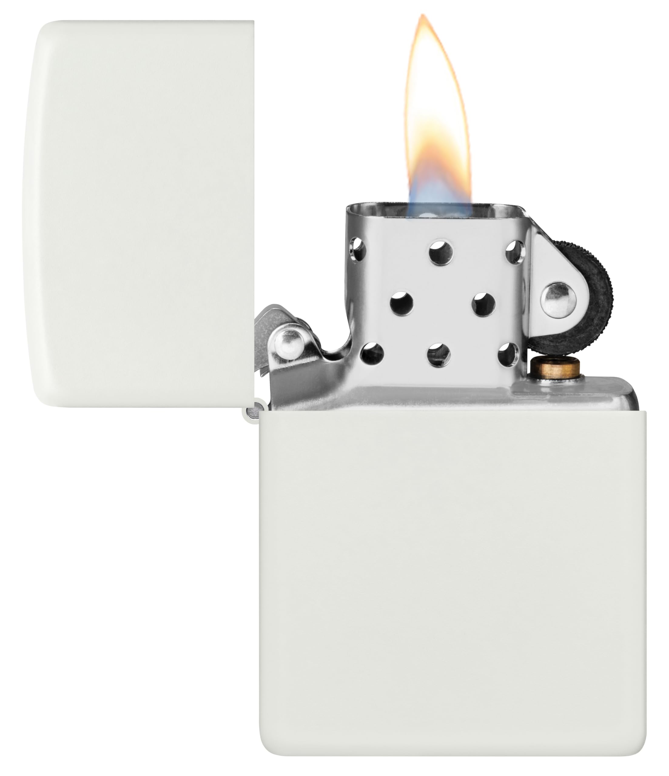 Zippo Sturmfeuerzeug - White Matte mit seitlicher Flammengravur - Nachfüllbar - Wiederverwendbar - Windfestes Design - Geschenkbox - Made in USA - Amazon Exclusive – Bild 3