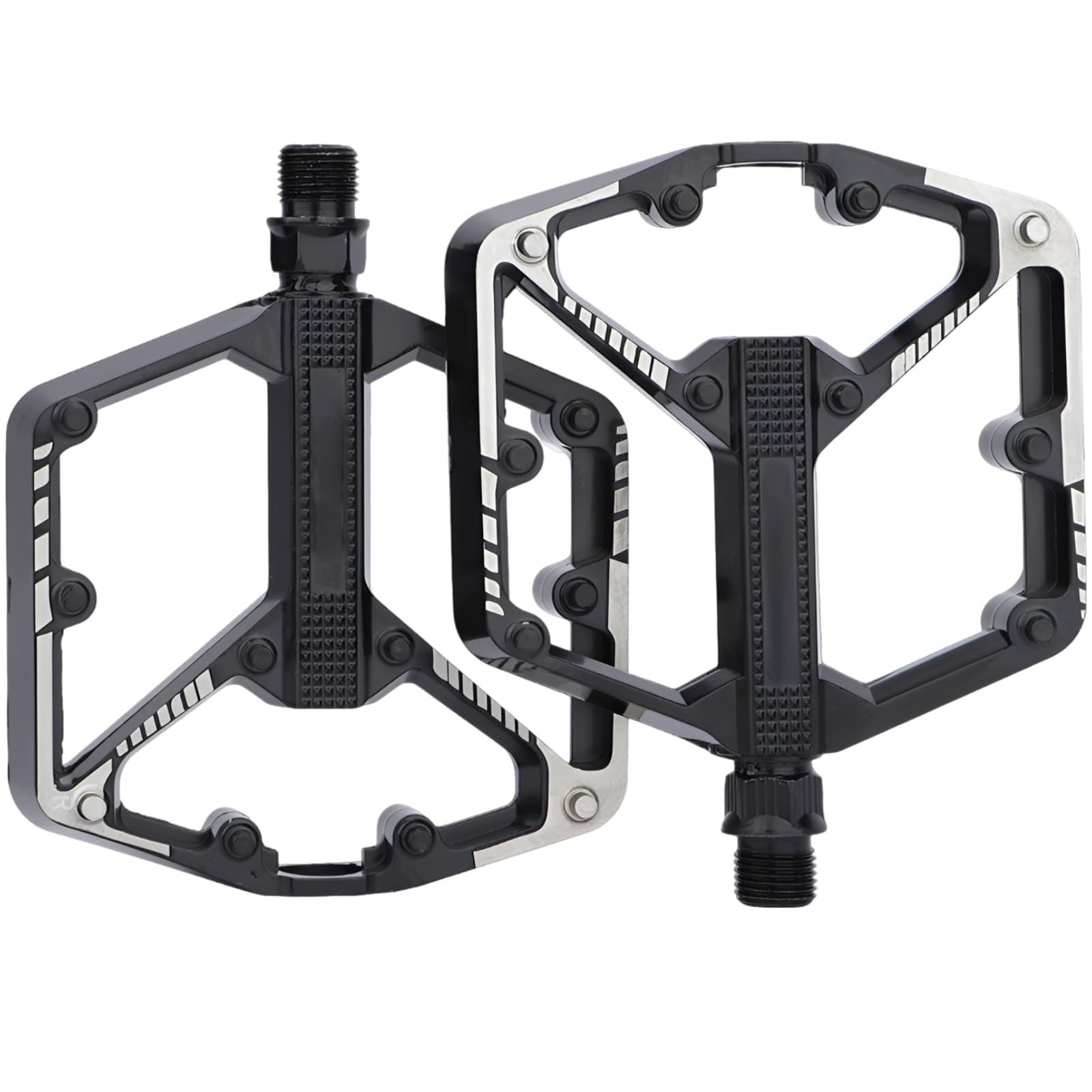 1 Paar Mountainbike-Pedale, 9/16-Zoll-Gewinde, breite Aluminium-Flachpedale mit großer Plattform, MTB-Pedale mit doppelt abgedichtetem DU-Lager, für Straße, Mountain, BMX, 0,9 lbs/406 g