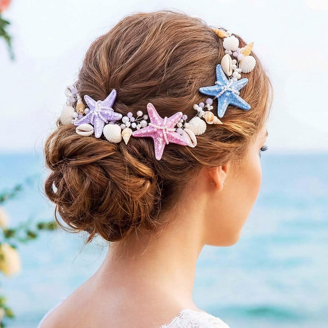 Amazon.com : Unicra Seashell Bride Wedding Hair Vine Starfish