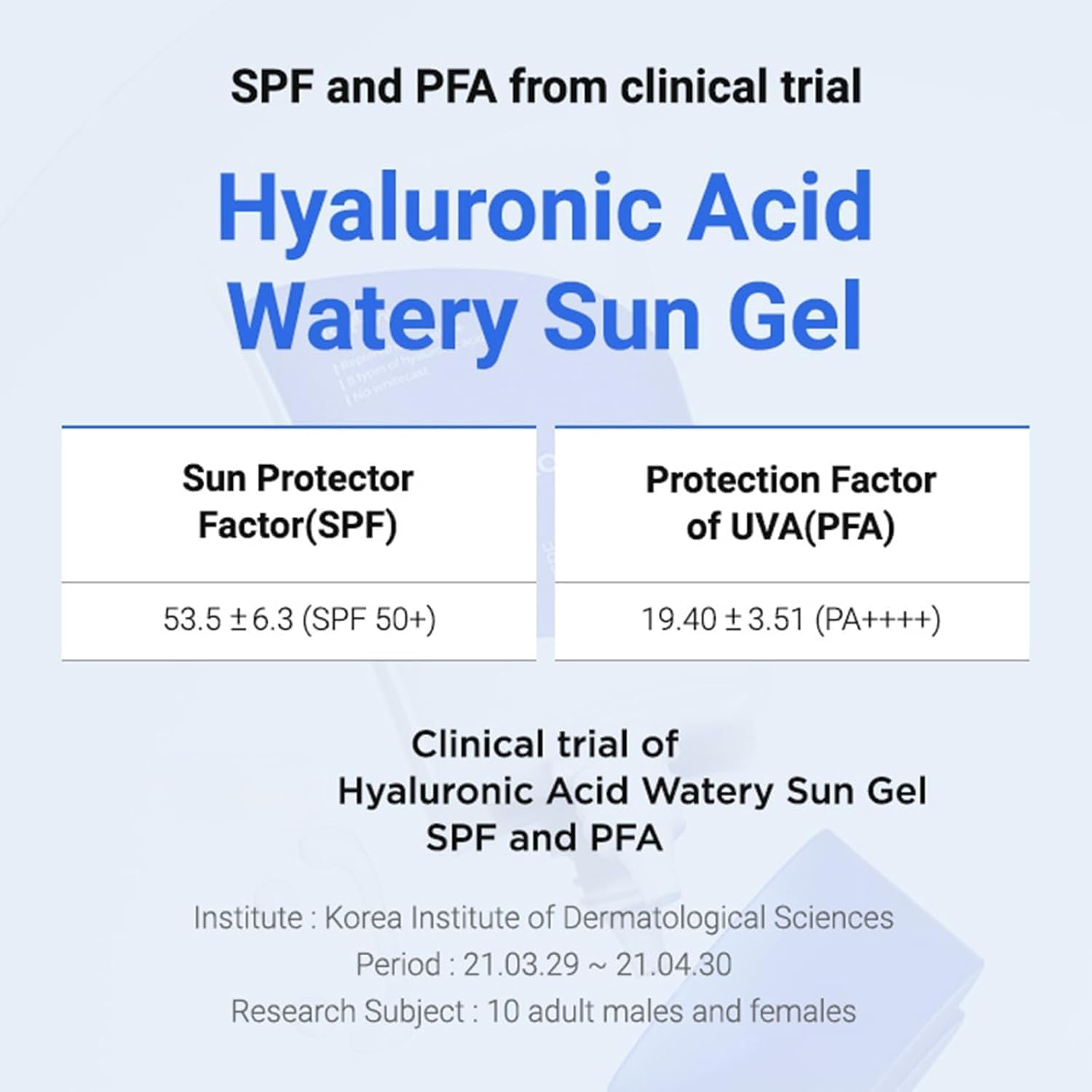 Hyaluronic Acid Watery Sun Gel SPF 50+ PA++++, Lightweight moisturizing Sunscreen with No White Cast,non-sticky UV Protection, 50ml - 2 Pack - Korean Sunscreen