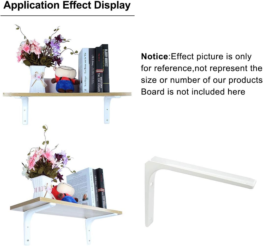 Metal Bedroom L Shaped Wall Hanging Brace Shelf Brackets Support 30cm x 25cm 2pcs White (id: 8ca 75c 2fb b03 d03