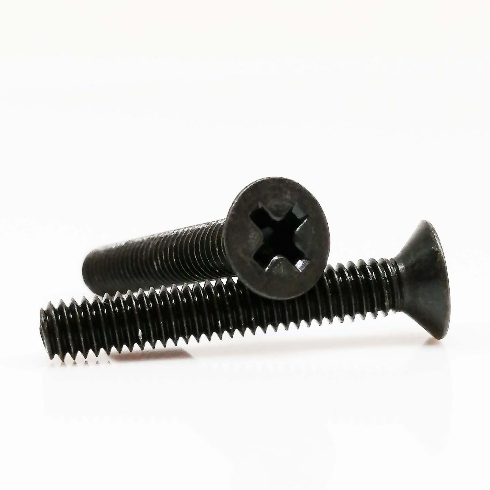 Tornillo autorroscante 50 piezas M2 M3 M4 GB819 Mini Pequeño Micro Negro Acero Cruz Phillips Plana Cabeza Avellanada Tornillo Cubierta (30 mm, M4)