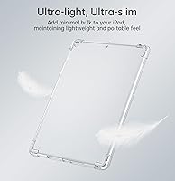 Vista 4 de MoKo Funda para iPad de 9ª/8ª/7ª generación 2021/2020/2019 (10.2 pulgadas), ligera, delgada, antiarañazos, transparente, transparente, para iPad