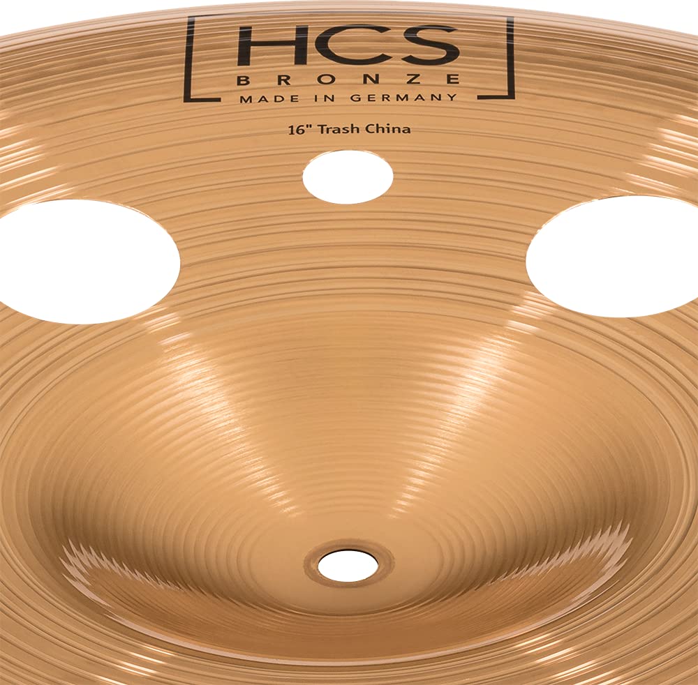 Meinl Cymbals HCS Bronze Piatto Trash China 16 pollici (40,64cm) per Batteria – Bronzo B8, Finitura Tradizionale, Prodotto in Germania (HCSB16TRCH)