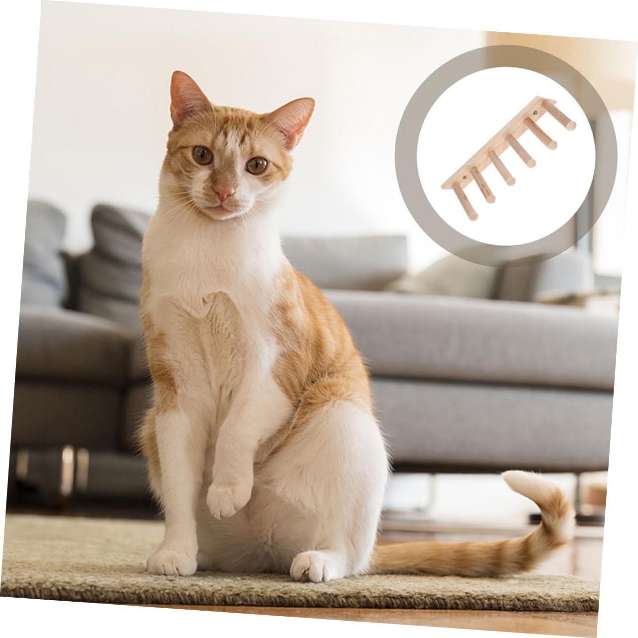 Mensola per Gatti da Muro Design a Livelli, 2 Pezzi Beige