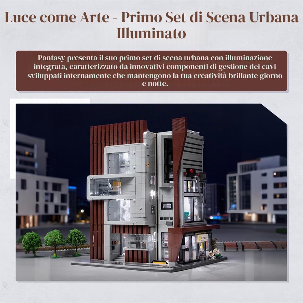 PANTASY Architettura Ufficio Set di costruzione – Moderno studio di architettura modello di mattoni, modello da collezione dettagliato per adulti, kit creativo di costruzione ed esposizione