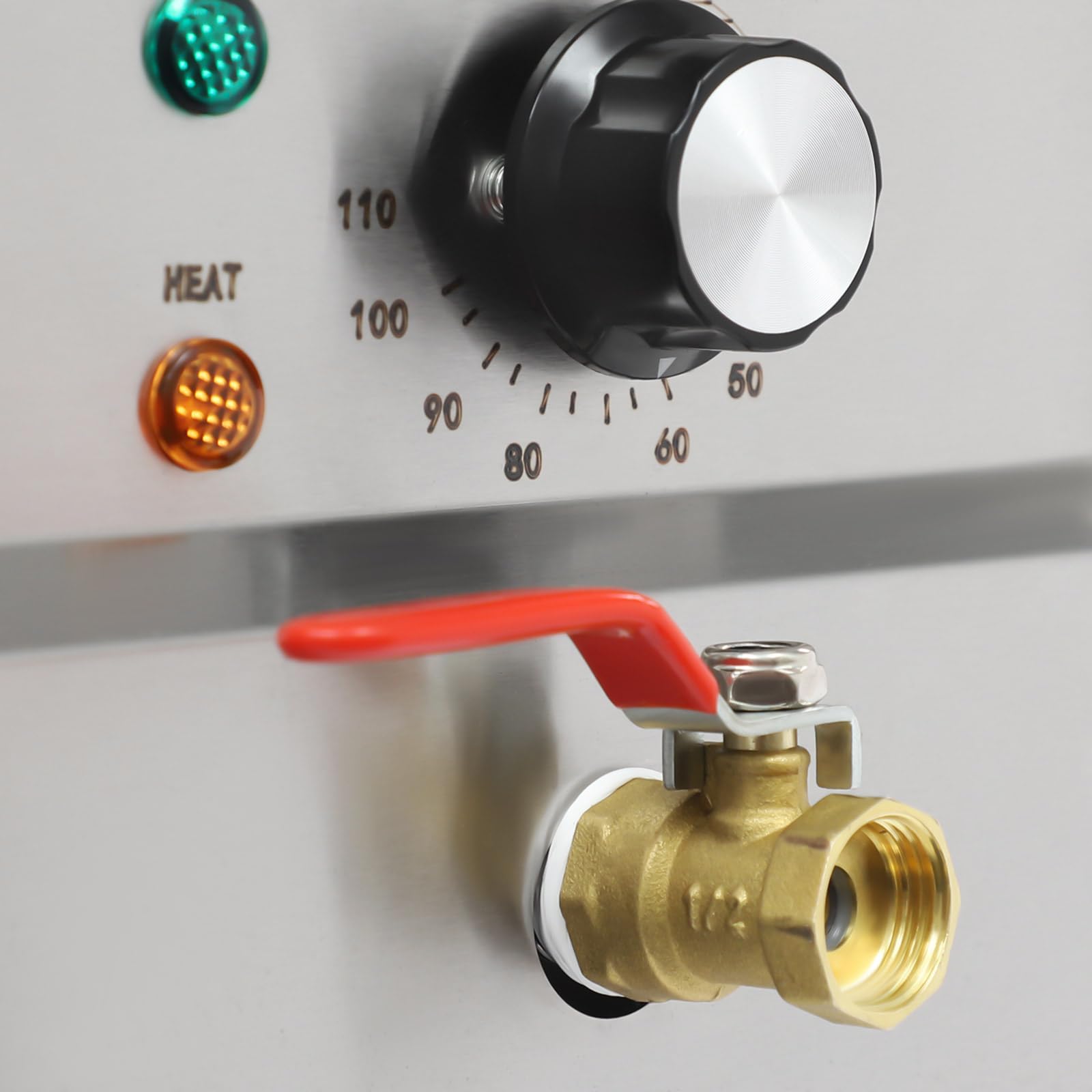 Fornello elettrico professionale commerciale da 2200 W, fornello elettrico in acciaio inox 9 l, controllo della temperatura da 30 a 110 °C, con 4 cesti per pasta e 2 coperchi, adatto per cucinare vari