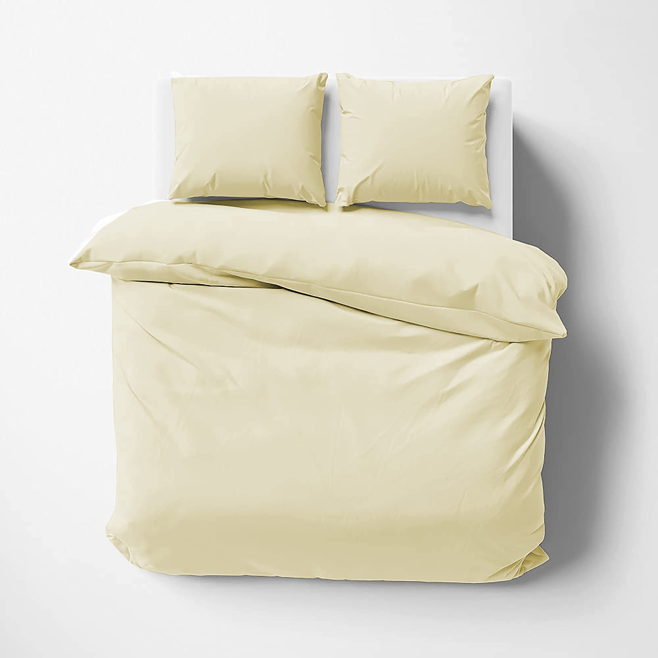 Day Care Impressible Super Soft Microfiber 3 Piece Duvet Cover Set Size (61X91 Inches) And 2 Pillow Cover 300 TC (18X28 Inches) - Single Size/Ivory-image-19