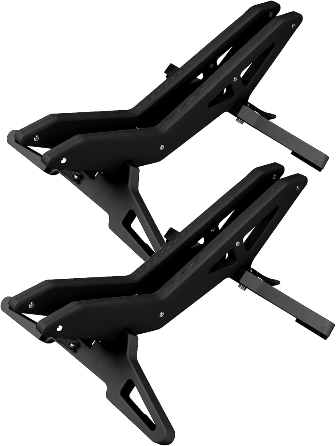 Adjustable Bike Parking Stand Fits 16-29 Inch Bicycles, Compatible with 23c-3.0 Tire Width – Heavy-Duty Plastic, Easy Installation, Stylish Two-Tone Design (Black(2 Pack))