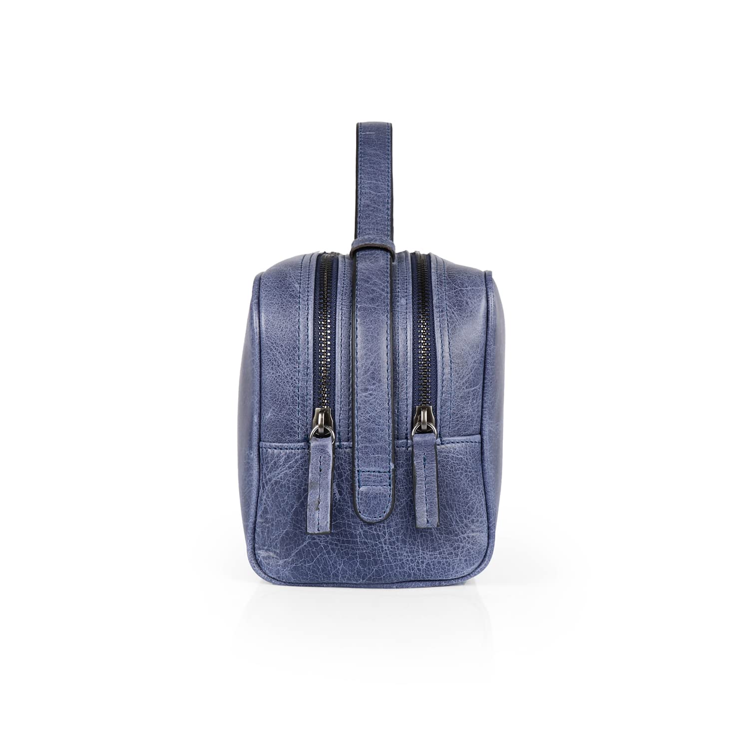 Londo Borsa da viaggio in vera pelle con due scomparti, unisex