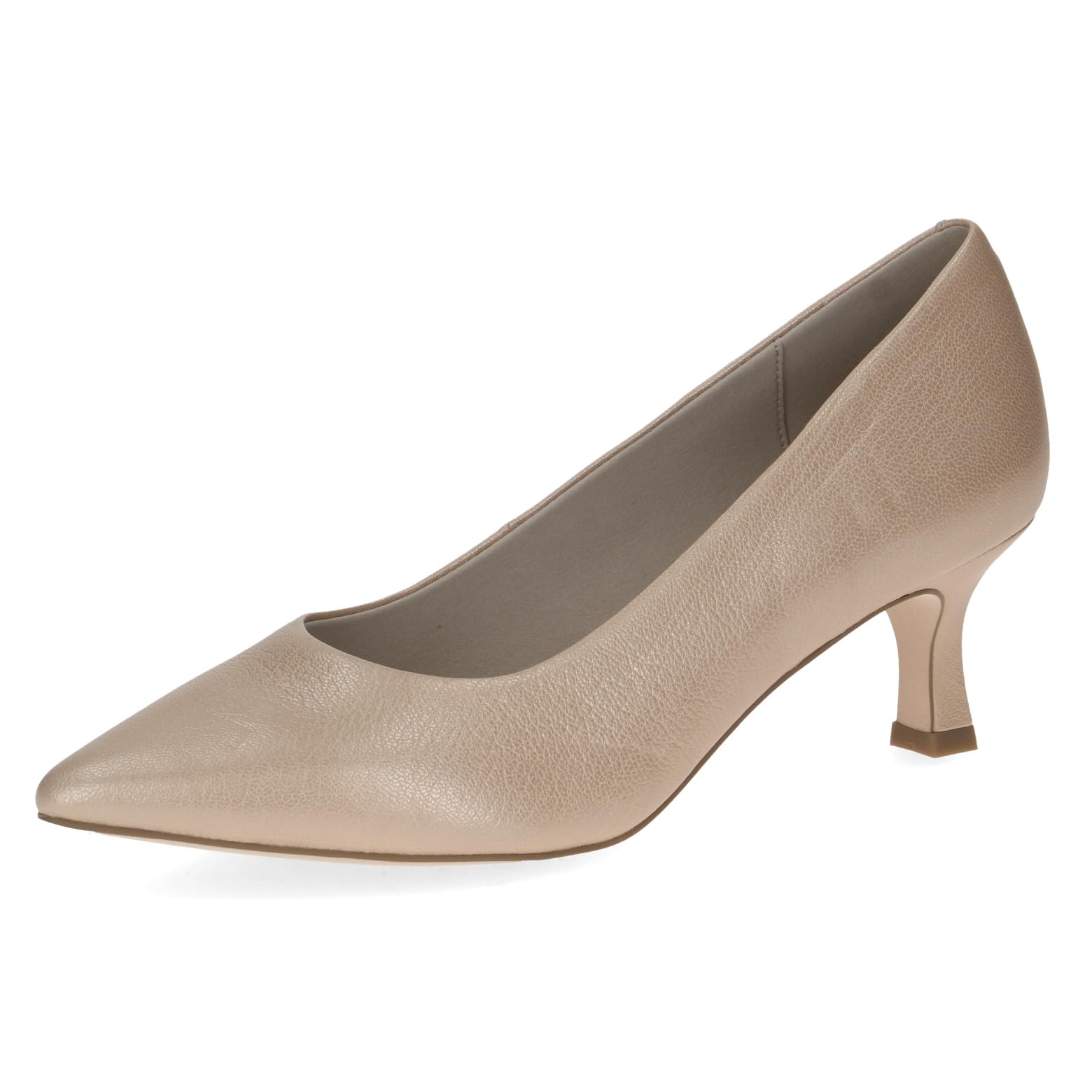 CAPRICE Women's Leather Pumps, Beige (Beige Perlato), 4.5 UK