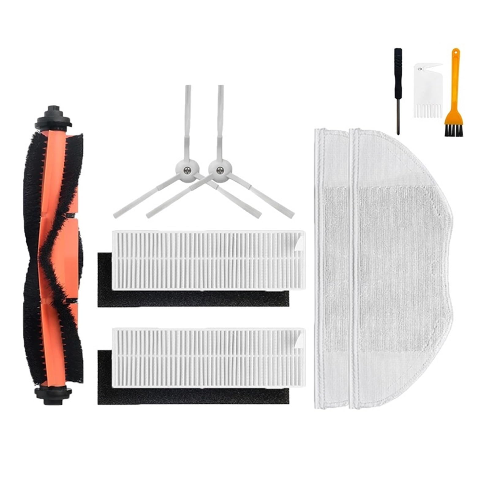 PORRSYDCD Compatible With Mijia G1 MJSTG1 Mi Robot Vacuum Mop Essential Side/Main Brush Cover Hepa Filter Mop Cloth Parts(Set2)