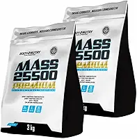 Kit 2x Hipercalórico Mass 25500 Gainers Premium Refil 3Kg + 3000mg de Creatina Monohidratada Proteínas Whey Protein Isolado e Concentrado Vitaminas e Minerais Colageno Waxy Maize Matéria Prima Importada - Body Nutry (Chocolate Suiço)