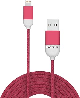 Pantone PTLCS0015P - Cable Lightning (2,4 A, 1 m), color rosa
