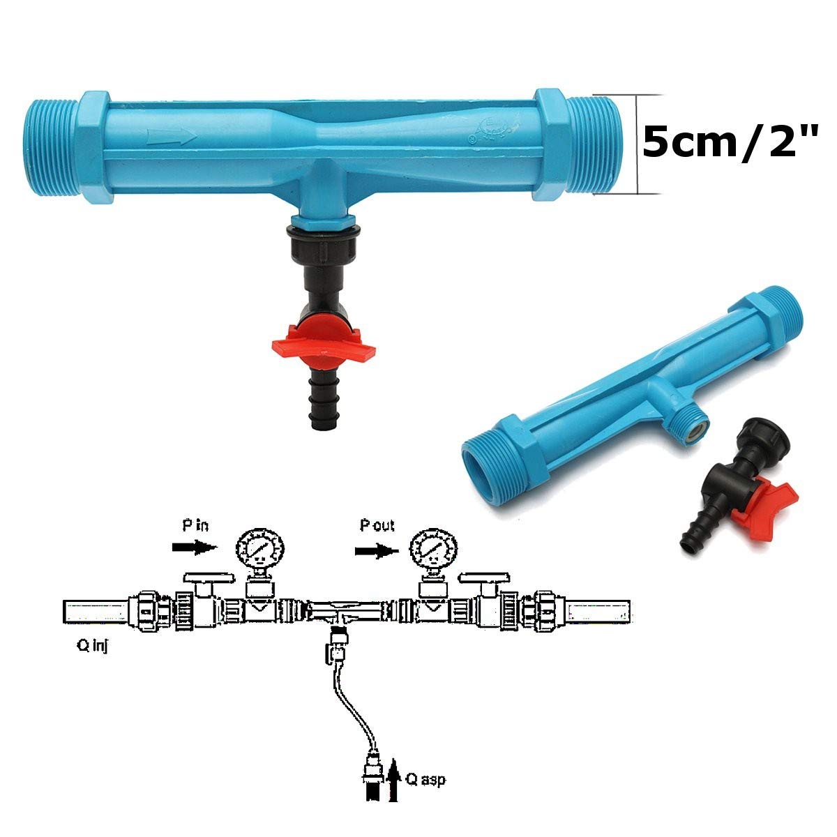 MASUNN 2 Pouces Irrigation Venturi Engrais Injecteurs Appareil Agriculture Tube D’Eau
