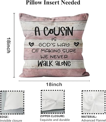 Miniatura 5 de QGFM Fundas de almohada de 18 x 18 pulgadas, decoración de primas para sofá, sofá, regalo de primas para mujeres, fundas de almohada reversibles