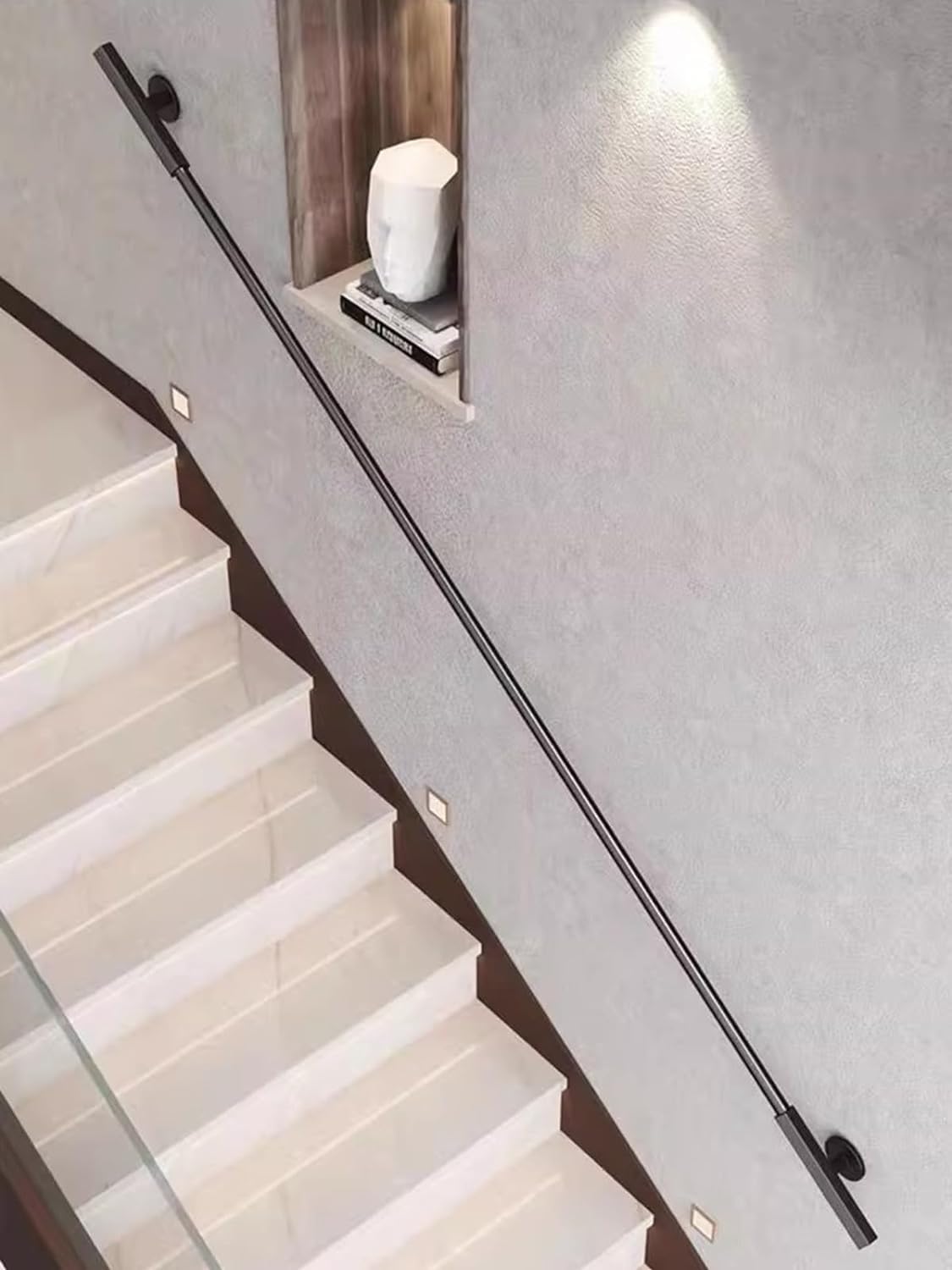 Jiajujia Black Stair Handrail Indoor Wrought Iron Handicap Grab Bars
