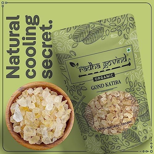 Image of Radha Govind Summer Cooling Combo - Gond Katira (400g) & Jau Sattu (1kg) | Traditional Ayurvedic Body Coolants for Heat Relief | Natural Hydration & Energy Drink Mix Bundle
