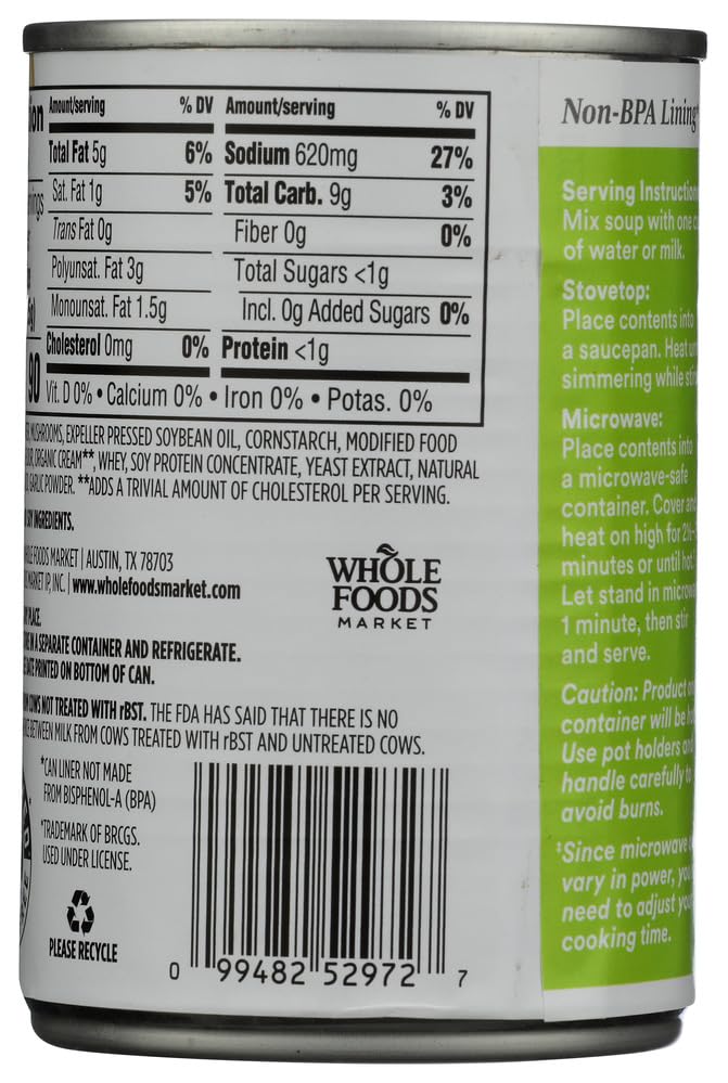365 by Whole Foods Market, Condensed Cream of Mushroom Soup, 10.5 Ounce - image 3