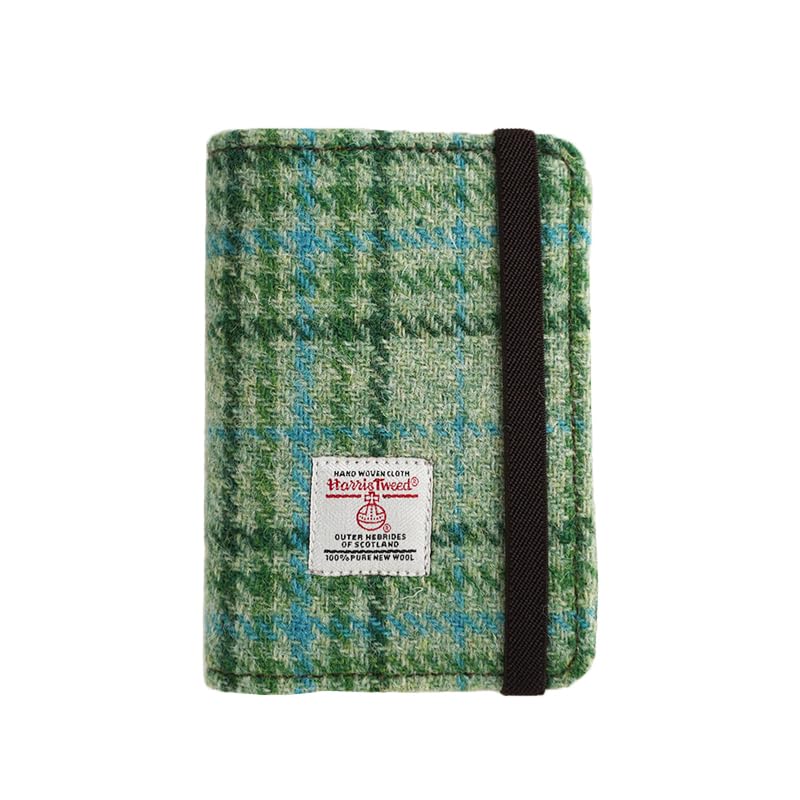 Harris Tweed Leather Passport Holder for Travel, Slim & Lightweight Passport Cover with Vaccine Card Slot, RFID Blocking, Ideal for Women and Men (No.857)