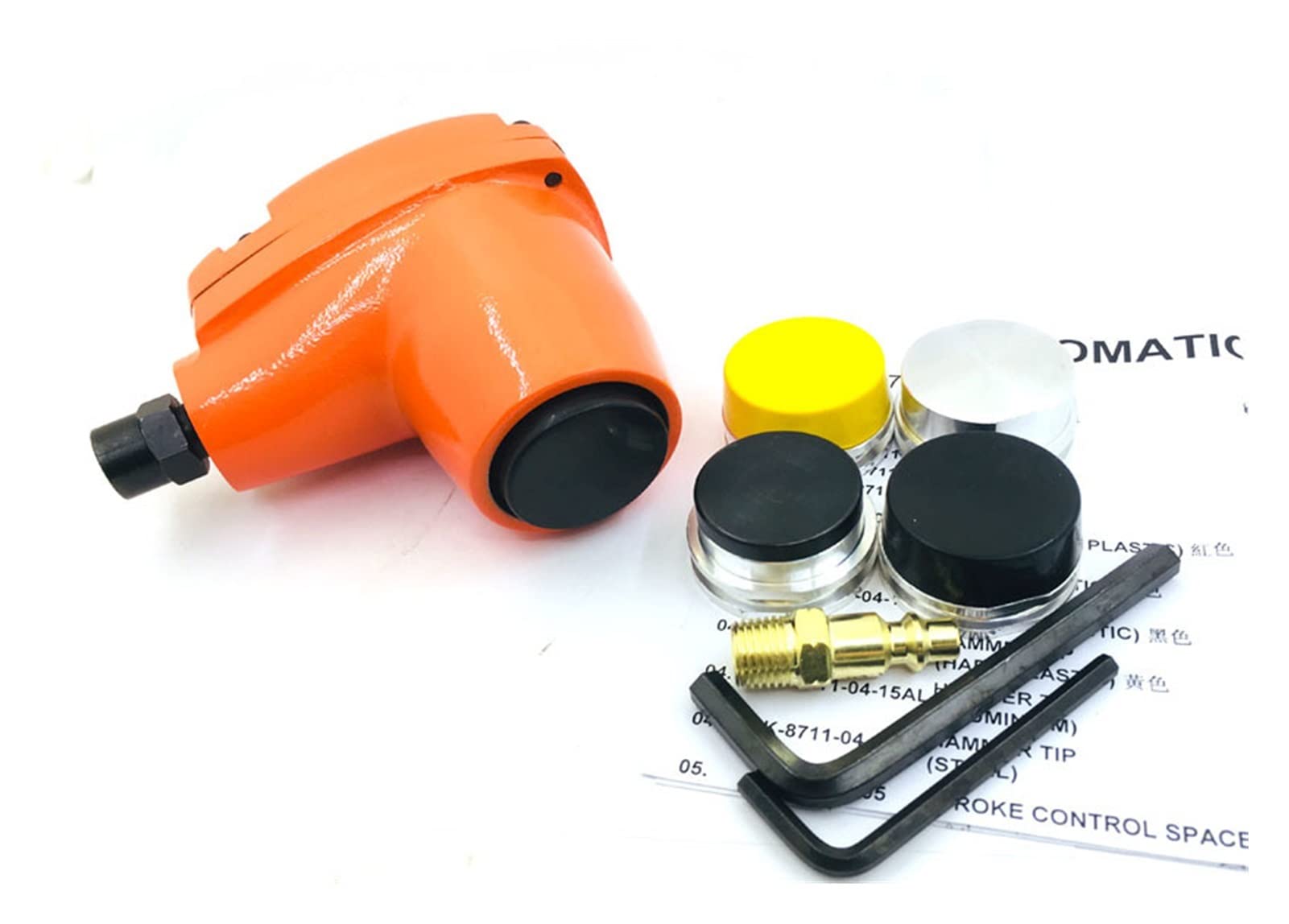Air Hammer, Pneumatic Air Tools Palm of Hand Knock Beat Strike Hammer Scaler UP-801(Hammer and 4pcs Head)