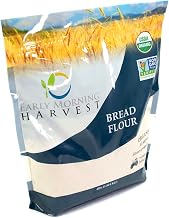 Early Morning Harvest Organic Bread Flour - Made from Non-GMO Whole Wheat - Stone Ground Flour for Baking and Cooking, Whole Grain, Certified Organic GMO free Unbleached