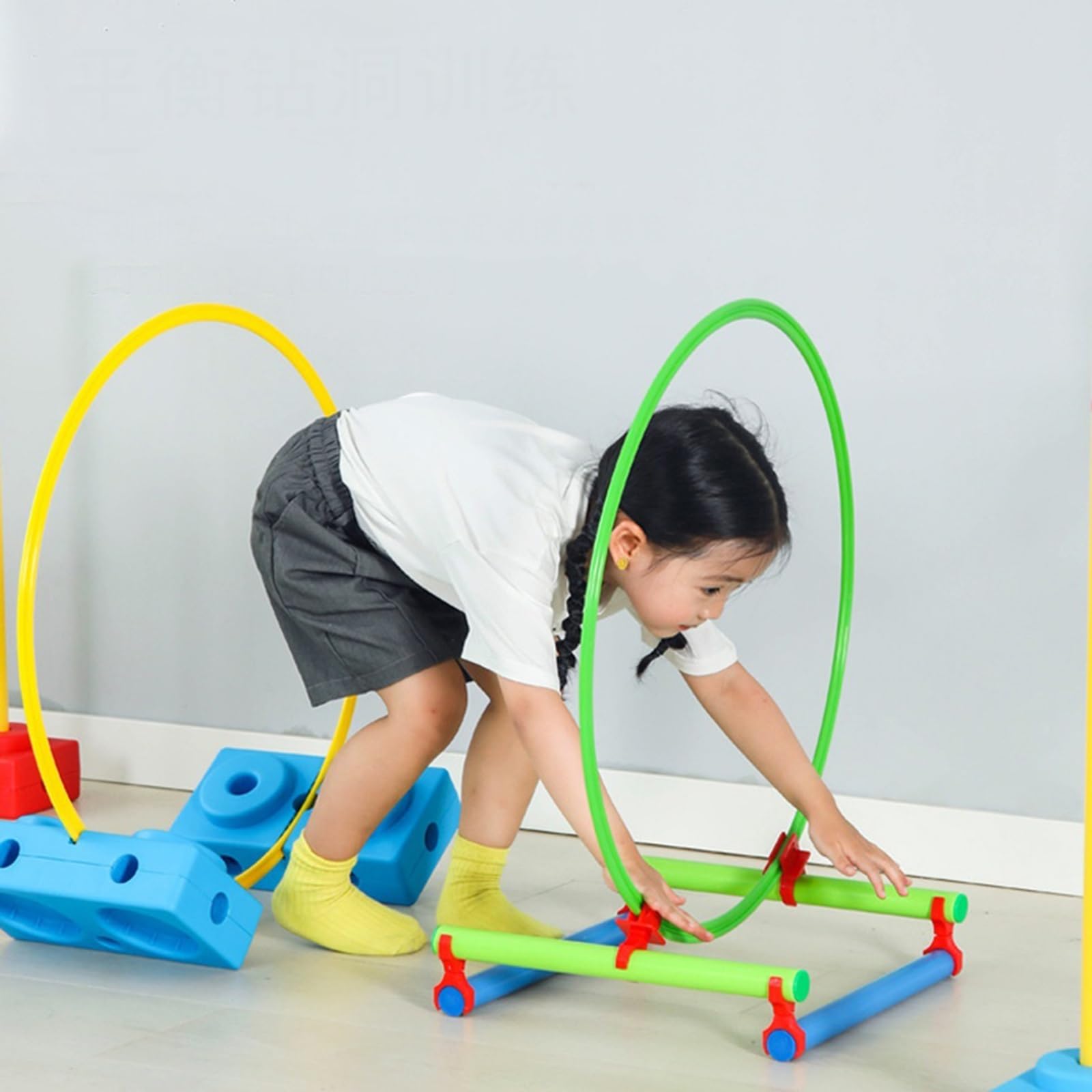 Set De Obstáculos Para Saltos Y Parkour Infantil – 3 Piezas Ajustables De 56 A 102 Cm Para Interior Y Exterior
