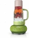 Ninja BlendBOSS | Mixeur personnel pour smoothies et gobelet | Gobelet de voyage de 26 oz avec couvercle étanche et goulot intégré | Technologie AutoIQ | 1200 W de puissance de pointe | Framboise bleue | DB351CBL