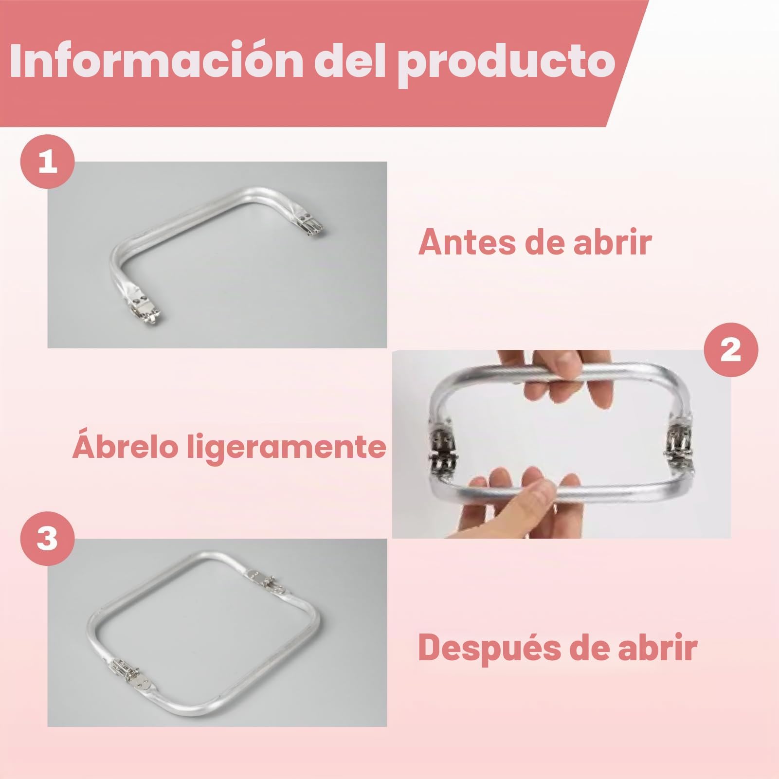 2 PCS Bolsas con Cierre de Gancho y Marco en U (20 x 9,2 cm) para DIY, Cierres de Gancho y Beso en Aluminio, para Bolsos de Noche y Organizadores, Sistema de Cierre para Creaciones Personalizadas (2)
