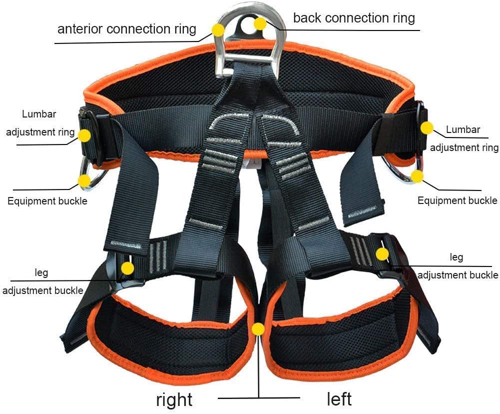 Fallschutzgurt, Fallschutzgurt Safety, Half Body Harness Kit, maximales Gewicht 300 kg, Elektriker, Wandbürsten, Outdoor, Gebäude, Sturzprävention (Orange) (Blau)