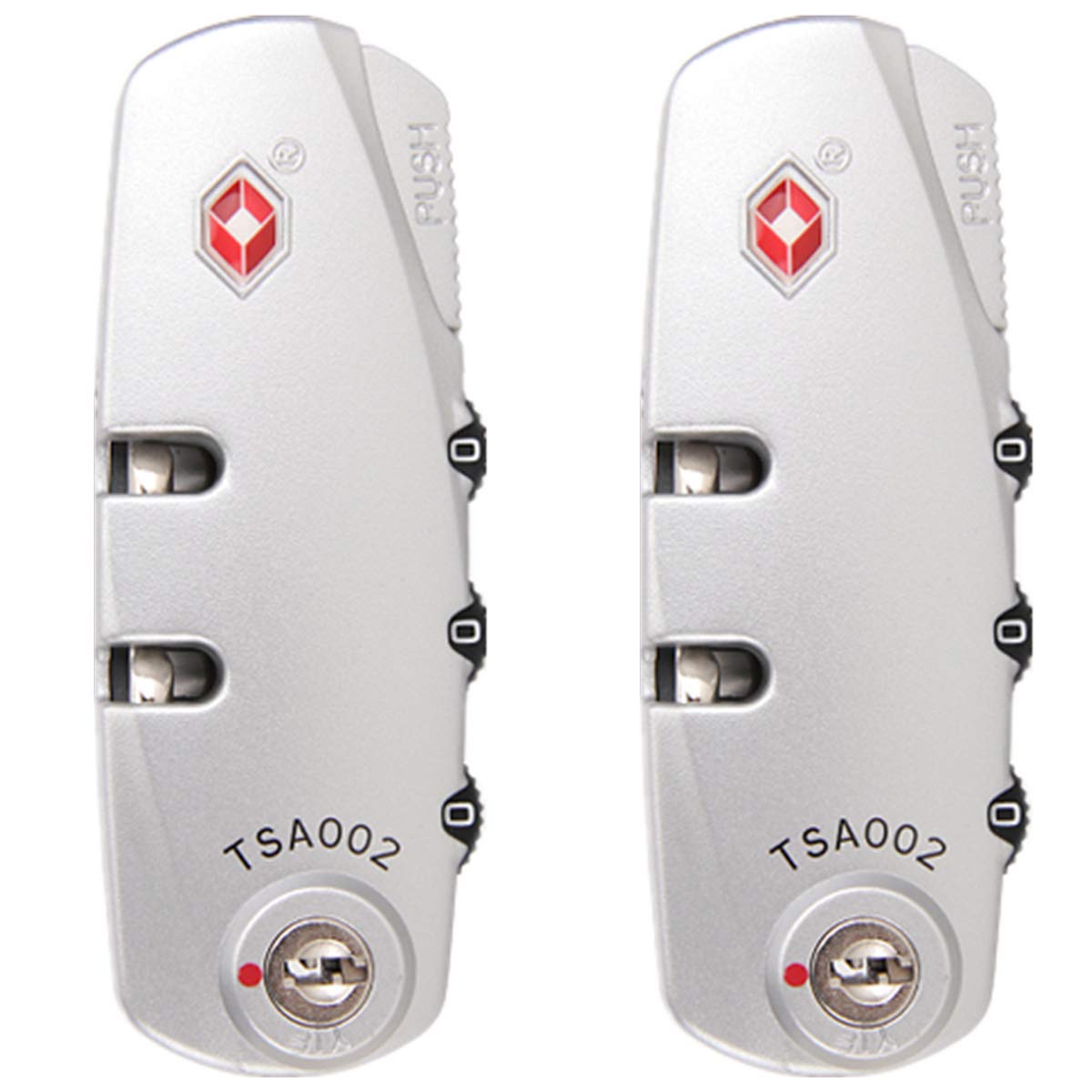 Mnuvxzaewf Silvery Combination Lock,Travel, Set Of A Pair S034# Password Lock Replacement Suitcases/Luggage For Suitcase Pull Rod(Silvery)