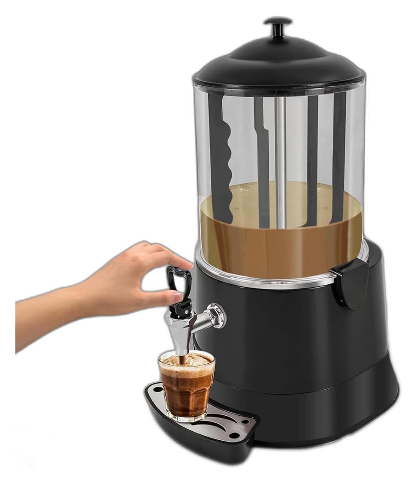 HCZKIUJY Chocolate Fountain Machine,Hot Chocolate Maker, Hot Chocolate Maker Machine with Dispenser Fountain Melter Commercial Electric Beverage Warmer (10l)